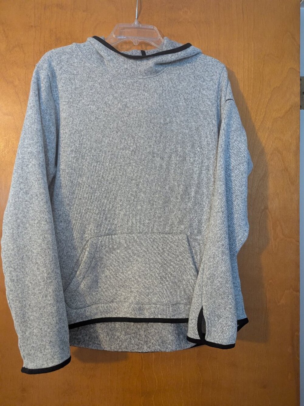 Nike Gray Hooded Sweatshirt with Thumbholes | Size XL